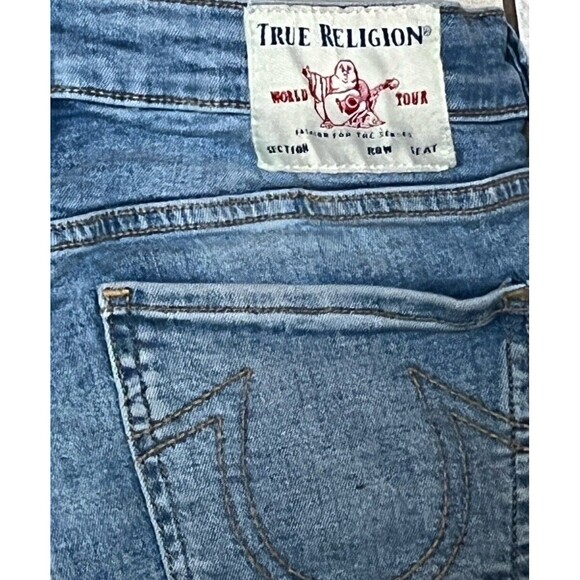 True Religion Shorts Cut Off Jeans Mid Rise Skinny Stella‎ Designer 29 Festival - Picture 3 of 5